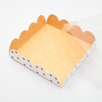 Коробочка для печенья "Горох", крафт 12 х 12 х 3 см