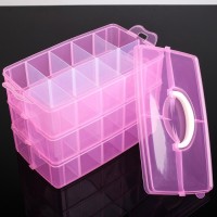 Бокс для хранения, 3 яруса, 30 отделений, 32×18×24 см, цвет МИКС