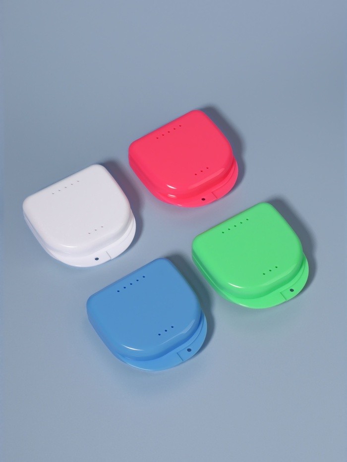 Контейнер для протезов, стоматологический, 8.5×8×2.7 см, МИКС Контейнер для протезов, стоматологический, 8.5×8×2.7 см, МИКС