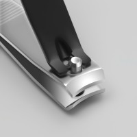 Кусачки-книпсер педикюрные, с пилкой, 8 см, на блистере, цвет чёрный