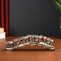 Сувенир "7 слонов на дуге со стразами" 29,5×7×5 см