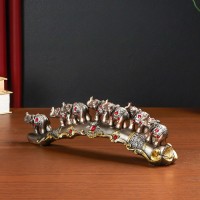 Сувенир "7 слонов на дуге со стразами" 29,5×7×5 см