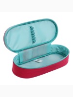 Пенал-футляр 95 х 205 х 45 мм, мягкий, текстильный, Calligrata, ПМК 27-20 резинка на клапане, "Девочка"