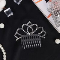 Диадема для волос QF «Медея» грация, 9×7 см, серебро