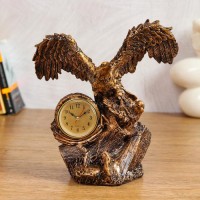 Часы настольные "Каминные. Орел", дискретный ход, 24 х 27 см