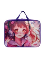 Папка с ручками текстильная А4, 350 х 270 х 100 мм, Calligrata TOP "Аниме музыка"