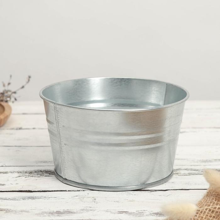 Кашпо оцинкованное, 3 л, ГОСТ