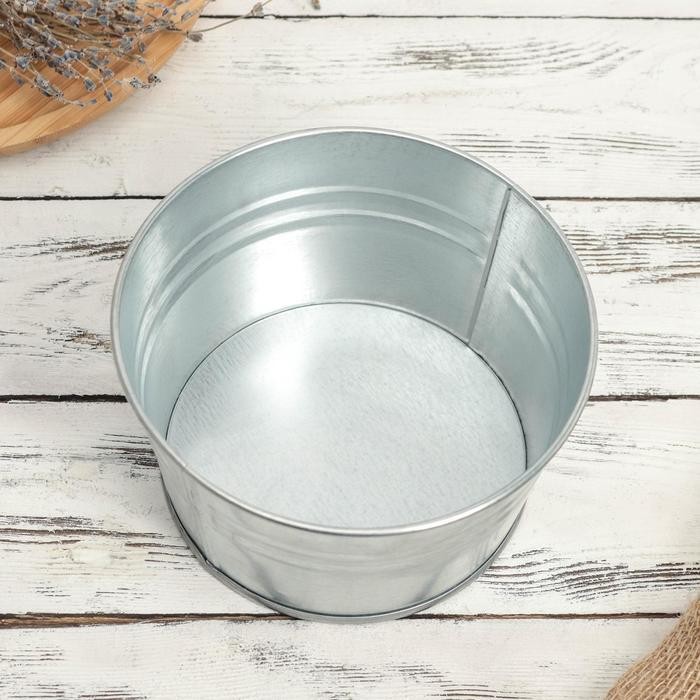 Кашпо оцинкованное, 3 л, ГОСТ