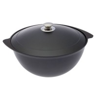 Казан, 7 л, металлическая крышка, антипригарное покрытие, цвет чёрный