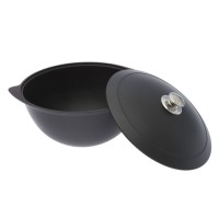 Казан, 7 л, металлическая крышка, антипригарное покрытие, цвет чёрный