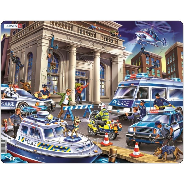 Пазл «Полицейские машины», 42 детали (US32)