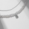 Чокер-колье многослойный «Бусина» жемчужное, цвет белый в серебре