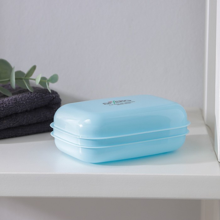 Мыльница пластиковая, 11×7,5×4 см, цвет МИКС