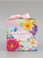 Коробка подарочная складная, упаковка, «8 марта», 12×12×12 см