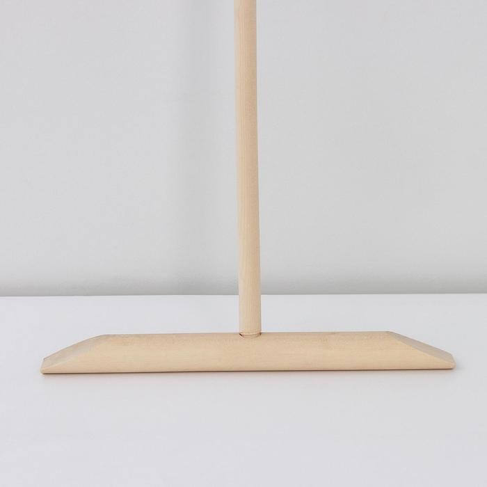 Швабра деревянная для мытья пола, 120 см, с резьбой, берёза ВС, колодка 40 см