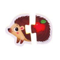 Мягкий пазл для малышей Крошка Я «Лесные зверята», 5 пазлов, от 1 года