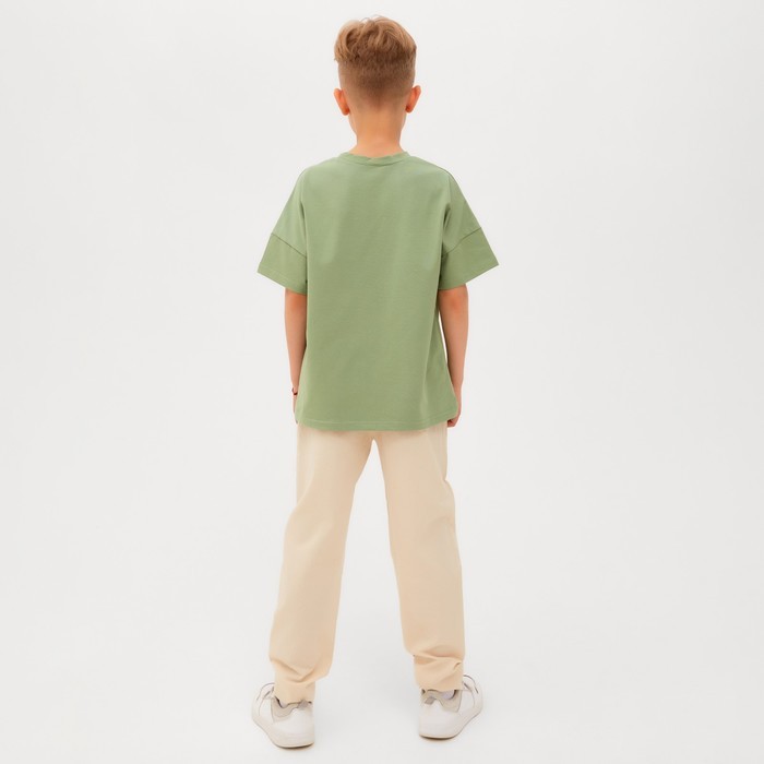 Брюки для мальчика MINAKU: Cotton collection, цвет молочный, рост 110 см