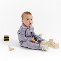 Комбинезон детский вязаный MINAKU, рост 86-92, цвет серо-голубой