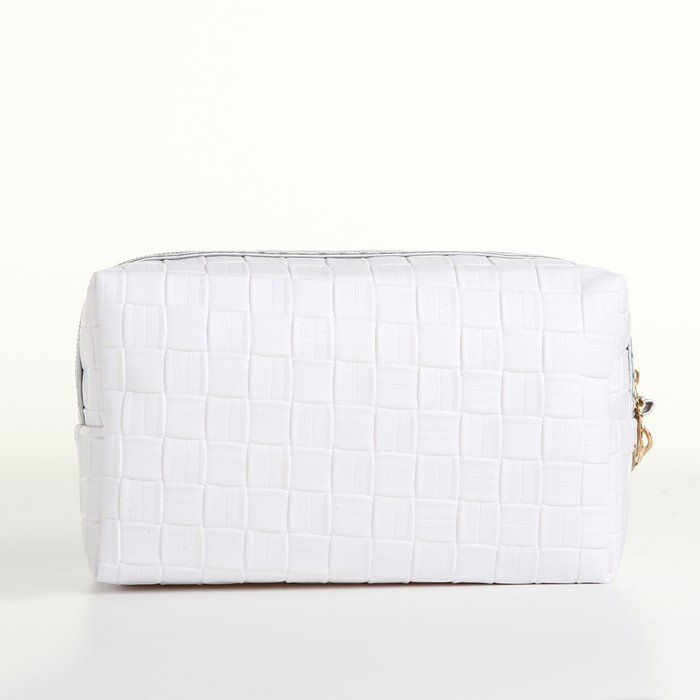 Косметичка дорожная на молнии, с ручкой, цвет белый