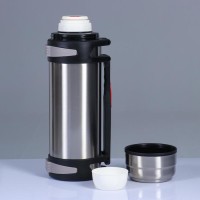 Термос, 5 л, Volume "Колумб", с двумя кружками, сохраняет тепло 24 ч, 15 х 46.7 см, хром