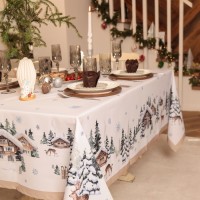 Скатерть новогодняя «Доляна. Зимний лес», 145×180 ±3 см, 100% п/э
