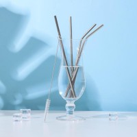 Набор трубочек Ice, 4 шт, 21 см, с ёршиком