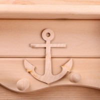 Полка - вешалка «Дельфин», 54×20×7 см, деревянная, «Добропаровъ»