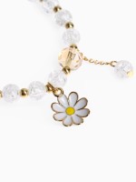 Браслет детский «Выбражулька. Ромашка», белый в золоте