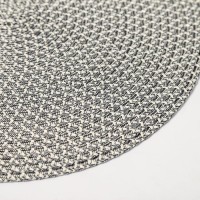 Набор салфеток сервировочных на стол Доляна «Рэй», 4 шт, d=38 см, цвет серый