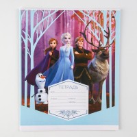 Тетрадь 12 листов, линейка, Холодное сердце   МИКС