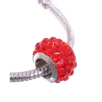 Бусинка "Шамбала" монпансье, цвет белый