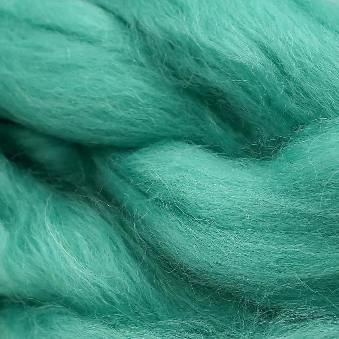 Шерсть для валяния 100% полутонкая шерсть 50 гр (107 ментол)