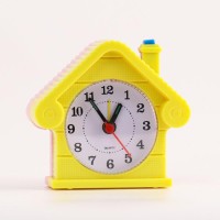 Часы настольные будильник детский с подсветкой «Домик», 9×8.5 см, микс