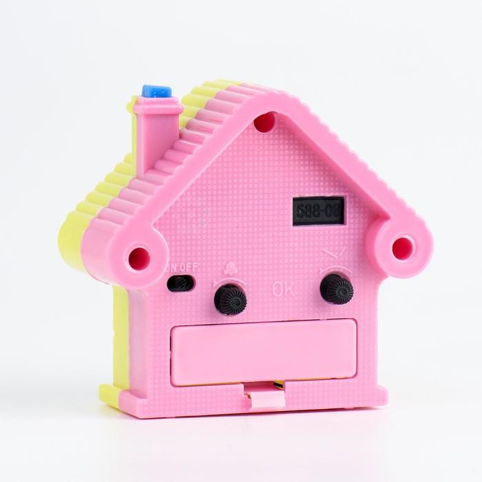 Часы настольные будильник детский с подсветкой «Домик», 9×8.5 см, микс