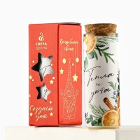 Свеча новогодняя «Тепла и уюта», на Новый год, аромат мандарин, 8,5 х 2,9 см