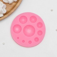 Молд «Кружочки в сетку», 10×10×1 см, цвет МИКС