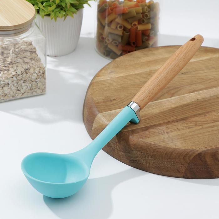 Половник Доляна «Стелла», 29×8×3,5 см, цвет розовый