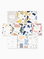 Тетради предметные, 48 л., набор из 10 шт., блок №1, ТВИН лак, уф лак «Абстракция»