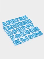 Формы для печенья Доляна «Русский алфавит», 30 шт., пластик, голубые