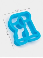 Формы для печенья Доляна «Русский алфавит», 30 шт., пластик, голубые