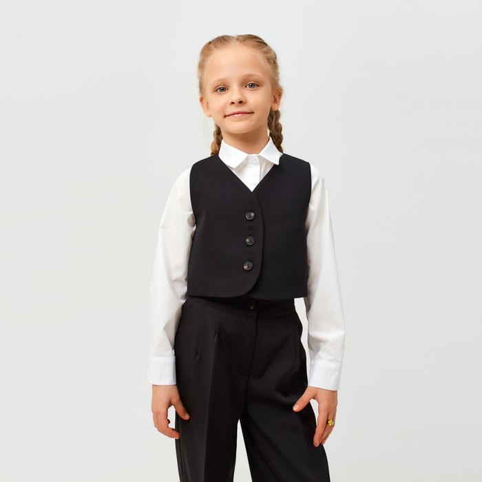 Жилет для девочки MINAKU, чёрный, рост 140 см