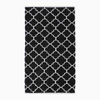 Полотенце махровое Этель "Ornament" белое на чёрном, 50х90 см, 100% хлопок, 420 гр/м2