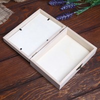 Шкатулка для росписи с фоторамкой "Сердце" МИКС 16,5х11,7х5 см