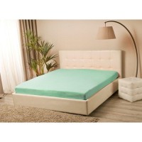 Простыня на резинке «Купу-купу», 160х200х20 см, ментол, трикотаж