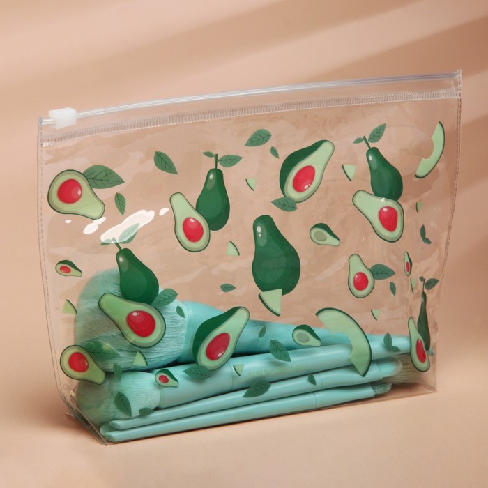 Косметичка из прозрачного PVC 21 х2 х14 см «Авокадо» Косметичка из прозрачного PVC 21 х2 х14 см «Авокадо»