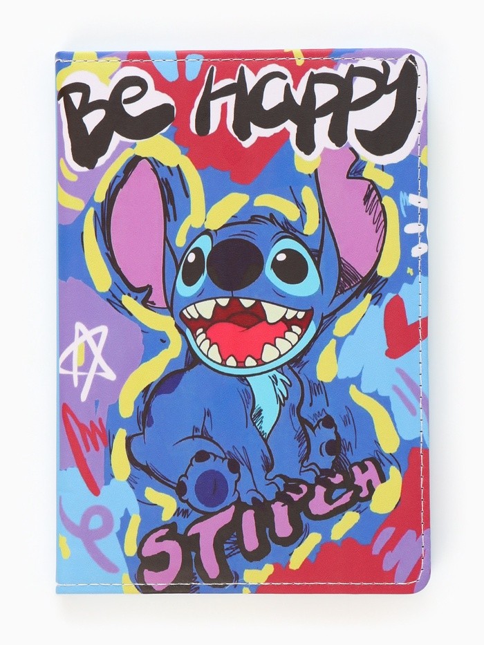 Подарочный набор: ежедневник А5, 80 л, ручка и наклейки Стич