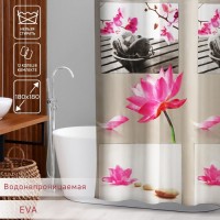 Штора для ванной Доляна «Медитация», 180×180 см, EVA