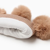 Шапка утепленная «Крошка Я», размер 48-50 (2-3 года), кофейная