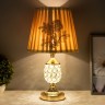 Лампа настольная "Авантюризм" 1x60Вт E27 золото низ подсветка 29х29х43 см RISALUX