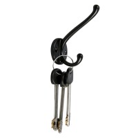 Крючок мебельный CAPPIO LINE, двухрожковый, цвет черный